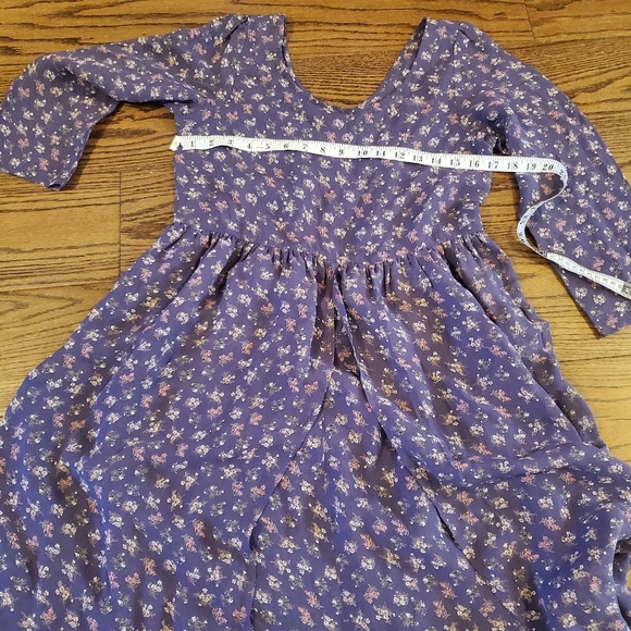 Christy Dawn Ameila Dress Deadstock Floral Purple Lilac Feminie Maxi Sustainable - Picture 8 of 12